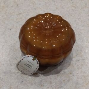 Threshold Amber Pumpkin Container and Candle. Unused. NWT.